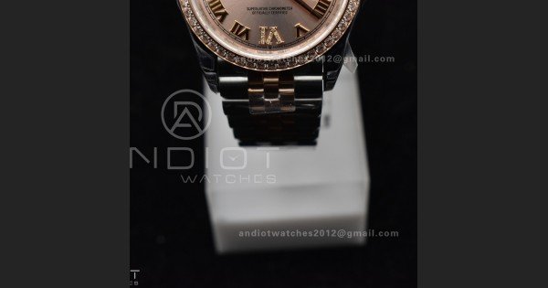 DateJust 36 SS 126281rbr VSF 1:1 Best Edition 904L Steel RG Roman Dial on Jubilee Bracelet VS3235 - Image 7