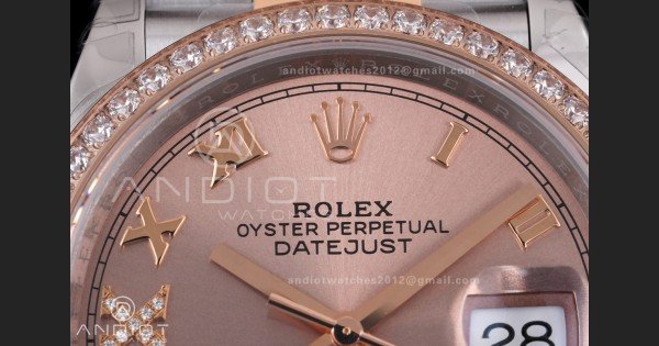 DateJust 36 SS 126281rbr VSF 1:1 Best Edition 904L Steel RG Roman Dial on Jubilee Bracelet VS3235 - Image 4