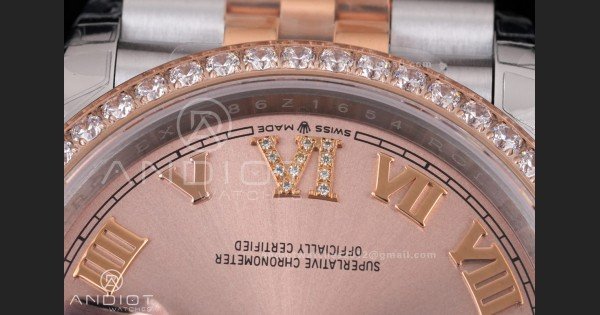 DateJust 36 SS 126281rbr VSF 1:1 Best Edition 904L Steel RG Roman Dial on Jubilee Bracelet VS3235 - Image 6
