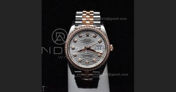 DateJust 36 SS 126281rbr VSF 1:1 Best Edition 904L Steel Silver Textured Dial on Jubilee Bracelet VS3235 - Image 2