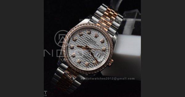 DateJust 36 SS 126281rbr VSF 1:1 Best Edition 904L Steel Silver Textured Dial on Jubilee Bracelet VS3235 - Image 3