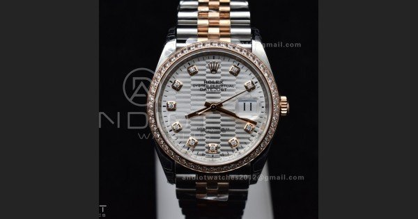 DateJust 36 SS 126281rbr VSF 1:1 Best Edition 904L Steel Silver Textured Dial on Jubilee Bracelet VS3235 - Image 4