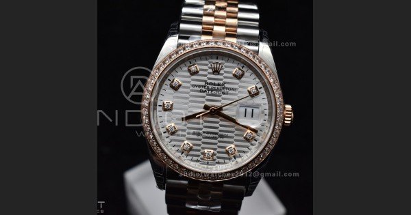 DateJust 36 SS 126281rbr VSF 1:1 Best Edition 904L Steel Silver Textured Dial on Jubilee Bracelet VS3235 - Image 5