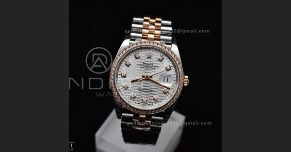 DateJust 36 SS 126281rbr VSF 1:1 Best Edition 904L Steel Silver Textured Dial on Jubilee Bracelet VS3235
