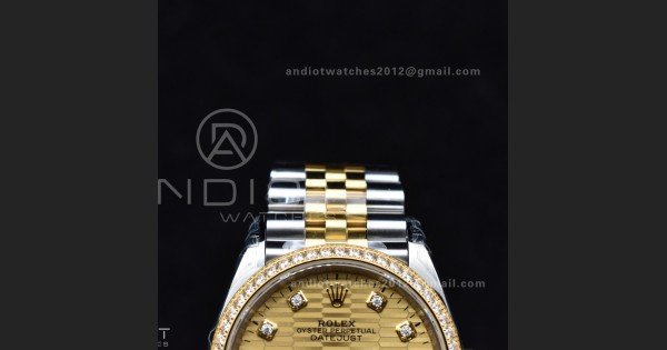 DateJust 36 SS 126283rbr VSF 1:1 Best Edition 904L Steel YG Textured Diamonds Dial on Jubilee Bracelet VS3235 - Image 6