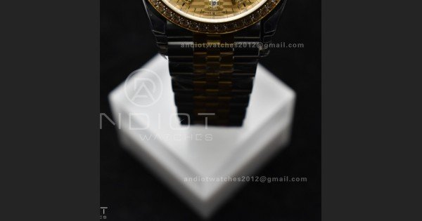 DateJust 36 SS 126283rbr VSF 1:1 Best Edition 904L Steel YG Textured Diamonds Dial on Jubilee Bracelet VS3235 - Image 8
