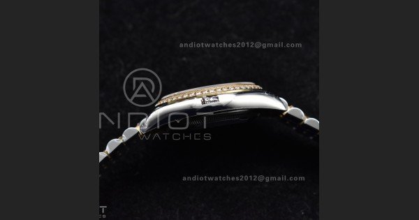 DateJust 36 SS 126283rbr VSF 1:1 Best Edition 904L Steel YG Textured Diamonds Dial on Jubilee Bracelet VS3235 - Image 9