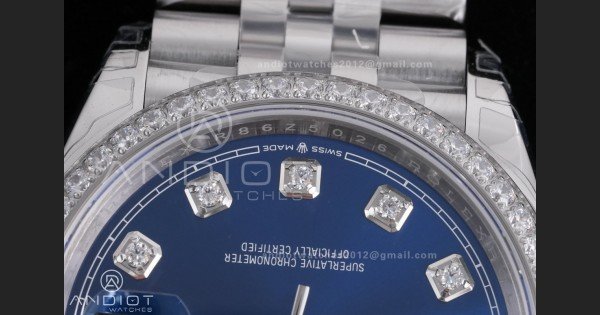 DateJust 36 SS 126284 VSF 1:1 Best Edition 904L Steel Blue Diamonds Dial & bezel on Jubilee Bracelet VS3235 - Image 6