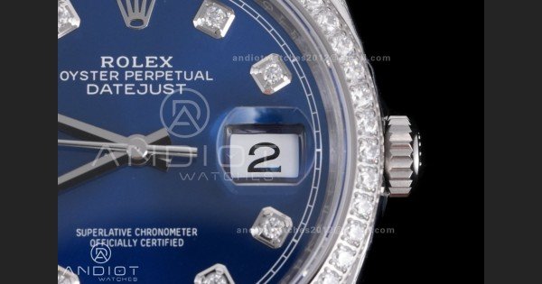 DateJust 36 SS 126284 VSF 1:1 Best Edition 904L Steel Blue Diamonds Dial & bezel on Jubilee Bracelet VS3235 - Image 7