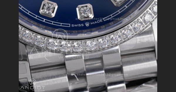 DateJust 36 SS 126284 VSF 1:1 Best Edition 904L Steel Blue Diamonds Dial & bezel on Jubilee Bracelet VS3235 - Image 8