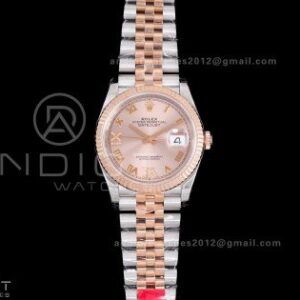 DateJust 36 SS/RG 126231 VSF 1:1 Best Edition 904L Steel RG Roman Dial on Jubilee Bracelet VS3235