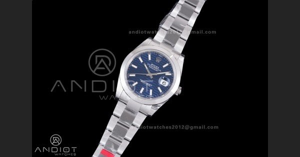 DateJust 41 126300 904L SS VSF 1:1 Best Edition Blue Textured Dial on Oyster Bracelet VS3235 - Image 2