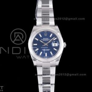 DateJust 41 126300 904L SS VSF 1:1 Best Edition Blue Textured Dial on Oyster Bracelet VS3235