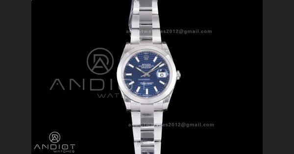 DateJust 41 126300 904L SS VSF 1:1 Best Edition Blue Textured Dial on Oyster Bracelet VS3235