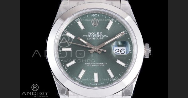 DateJust 41 126300 904L SS VSF 1:1 Best Edition Green Dial on Oyster Bracelet VS3235 - Image 3