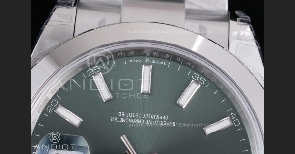 DateJust 41 126300 904L SS VSF 1:1 Best Edition Green Dial on Oyster Bracelet VS3235 - Image 6