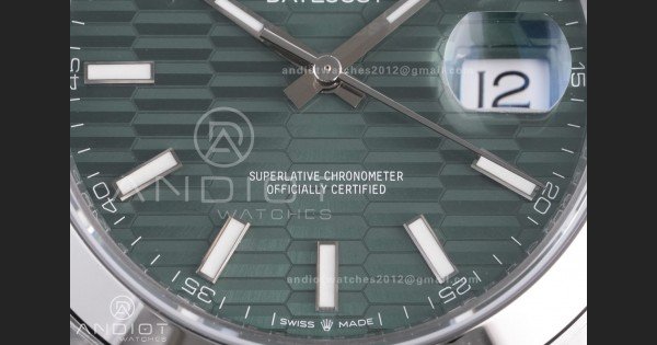 DateJust 41 126300 904L SS VSF 1:1 Best Edition Green Textured Dial on Oyster Bracelet VS3235 - Image 5