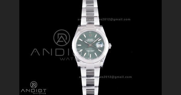DateJust 41 126300 904L SS VSF 1:1 Best Edition Green Textured Dial on Oyster Bracelet VS3235