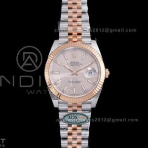 DateJust 41 126331 Clean 1:1 Best Edition 904L Steel Champagne Dial on SS/RG Jubilee Bracelet SH3235