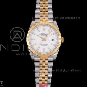 DateJust 41 126333 904L SS VSF 1:1 Best Edition White Stick Dial on Jubilee Bracelet VS3235