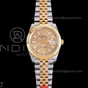 DateJust 41 126333 904L SS VSF 1:1 Best Edition YG Textured Dial on Jubilee Bracelet VS3235