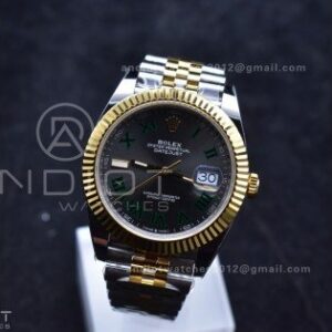 DateJust 41 126333 SS/YG ARF 1:1 Best Edition 904L Steel Gray Green Roman Dial on SS/YG Jubilee Bracelet SH3235 (Gain Weight)
