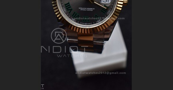 DateJust 41 126333 SS/YG GMF 1:1 Best Edition 904L Steel Gray Green Roman Dial on SS/YG Oyster Bracelet A2836 - Image 7