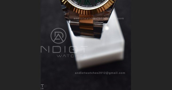 DateJust 41 126333 SS/YG GMF 1:1 Best Edition 904L Steel Gray Green Roman Dial on SS/YG Oyster Bracelet A2836 - Image 8