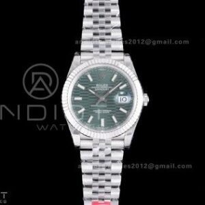 DateJust 41 126334 904L SS VSF 1:1 Best Edition Green Textured Dial on Jubilee Bracelet VS3235