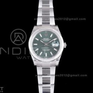 DateJust 41 126334 904L SS VSF 1:1 Best Edition Green Textured Dial on Oyster Bracelet VS3235