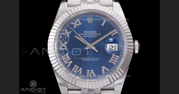 DateJust 41 126334 904L SS VSF 1:1 Best Edition V2 Blue Dial Roman Marker On Jubilee Bracelet DD3235 - Image 3