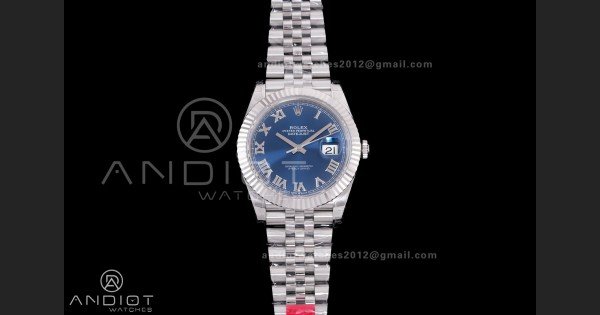 DateJust 41 126334 904L SS VSF 1:1 Best Edition V2 Blue Dial Roman Marker On Jubilee Bracelet DD3235