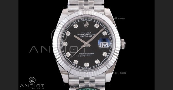 DateJust 41 126334 RCF 1:1 Best Edition 904L Steel Black Diamonds Dial on Jubilee Bracelet RC3235 - Image 3