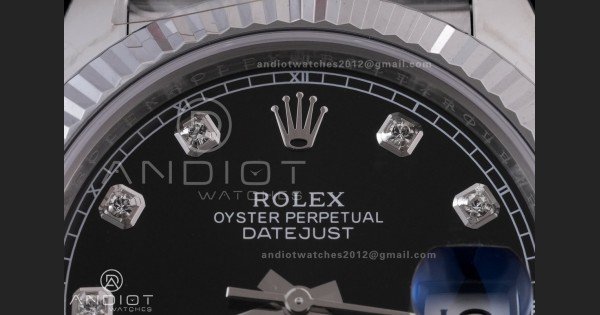 DateJust 41 126334 RCF 1:1 Best Edition 904L Steel Black Diamonds Dial on Jubilee Bracelet RC3235 - Image 4