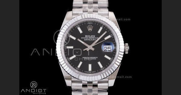 DateJust 41 126334 RCF 1:1 Best Edition 904L Steel Black Stick Dial on Jubilee Bracelet RC3235 - Image 3