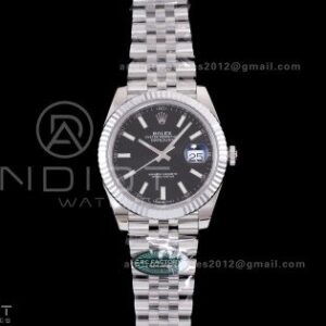 DateJust 41 126334 RCF 1:1 Best Edition 904L Steel Black Stick Dial on Jubilee Bracelet RC3235