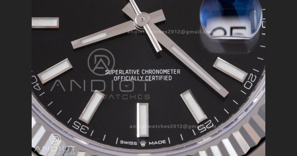 DateJust 41 126334 RCF 1:1 Best Edition 904L Steel Black Stick Dial on Jubilee Bracelet RC3235 - Image 5