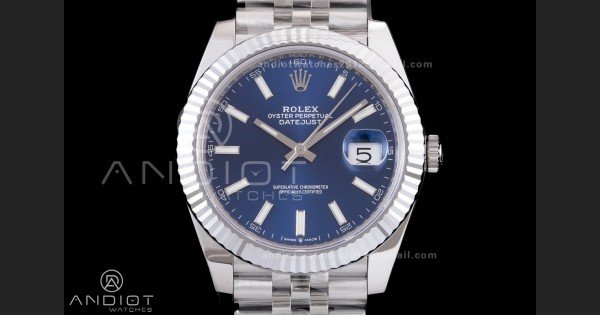 DateJust 41 126334 RCF 1:1 Best Edition 904L Steel Blue Stick Dial on Jubilee Bracelet RC3235 - Image 3
