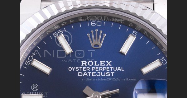 DateJust 41 126334 RCF 1:1 Best Edition 904L Steel Blue Stick Dial on Jubilee Bracelet RC3235 - Image 4