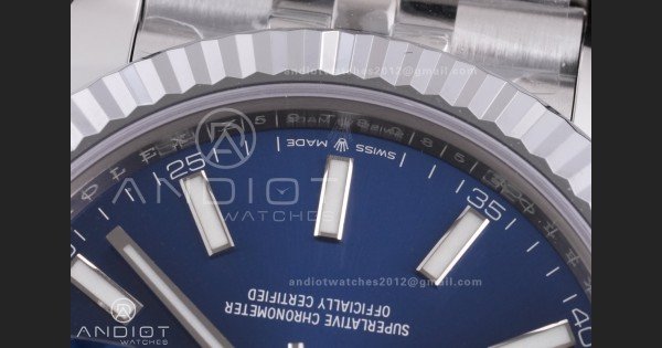 DateJust 41 126334 RCF 1:1 Best Edition 904L Steel Blue Stick Dial on Jubilee Bracelet RC3235 - Image 6