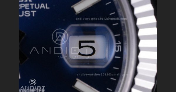 DateJust 41 126334 RCF 1:1 Best Edition 904L Steel Blue Stick Dial on Jubilee Bracelet RC3235 - Image 7