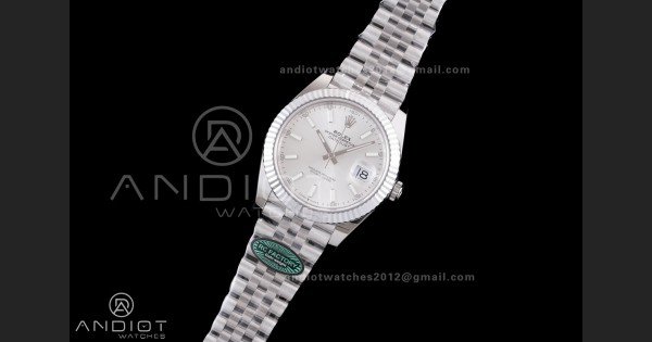 DateJust 41 126334 RCF 1:1 Best Edition 904L Steel Sliver Stick Dial on Jubilee Bracelet RC3235 - Image 2