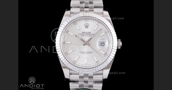 DateJust 41 126334 RCF 1:1 Best Edition 904L Steel Sliver Stick Dial on Jubilee Bracelet RC3235 - Image 3