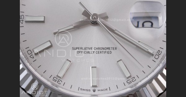 DateJust 41 126334 RCF 1:1 Best Edition 904L Steel Sliver Stick Dial on Jubilee Bracelet RC3235 - Image 5