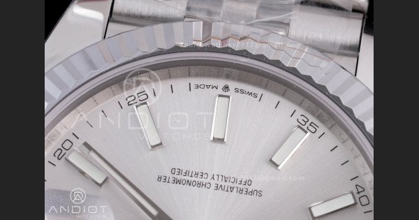 DateJust 41 126334 RCF 1:1 Best Edition 904L Steel Sliver Stick Dial on Jubilee Bracelet RC3235 - Image 6
