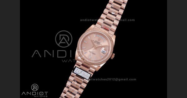 Day Date 128235 Gain Weight RG QF 1:1 Best Edition RG Dial T Diamond Marker On RG President Bracelet A2836 - Image 2