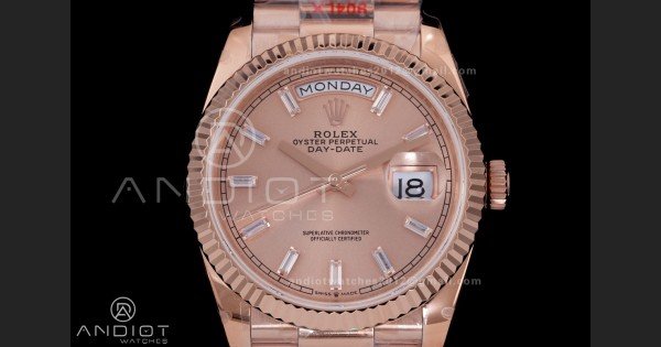 Day Date 128235 Gain Weight RG QF 1:1 Best Edition RG Dial T Diamond Marker On RG President Bracelet A2836 - Image 3