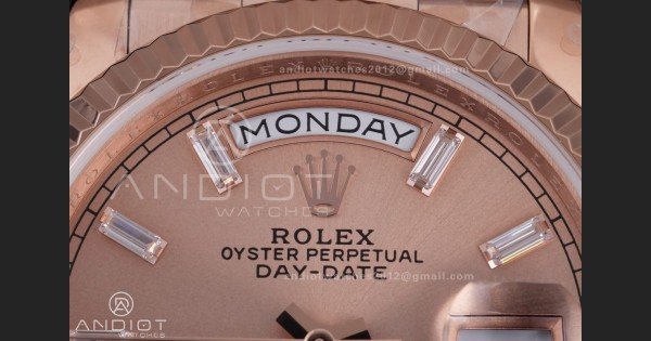 Day Date 128235 Gain Weight RG QF 1:1 Best Edition RG Dial T Diamond Marker On RG President Bracelet A2836 - Image 4