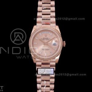 Day Date 128235 Gain Weight RG QF 1:1 Best Edition RG Dial T Diamond Marker On RG President Bracelet A2836