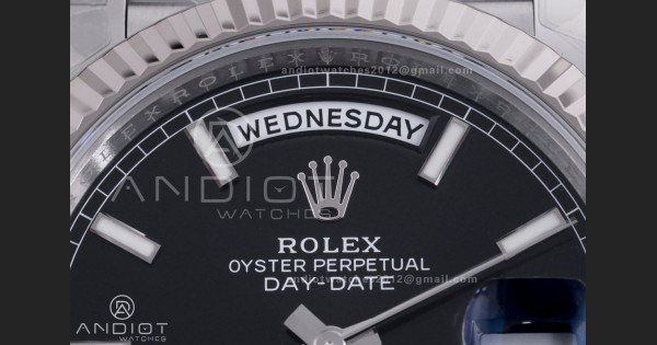 Day Date 228239 40mm 904L SS VSF 1:1 Best Edition Black Dial Stick Marker On SS President Bracelet DD3255 - Image 5